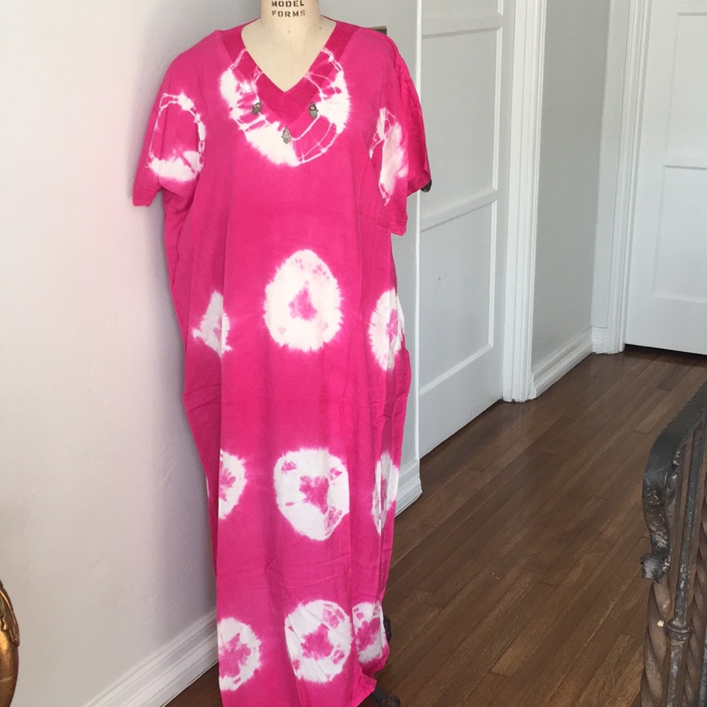 Moroccan tie dye caftan